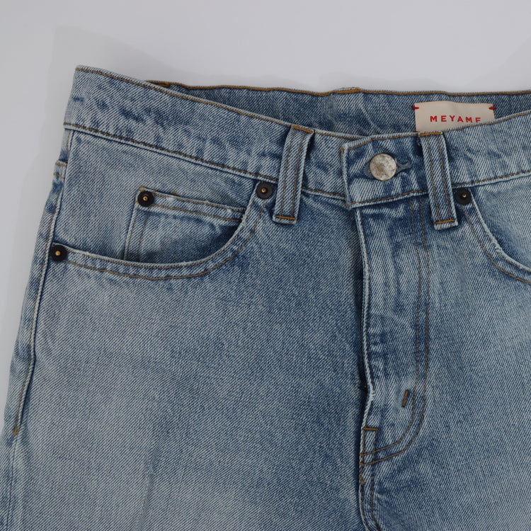 MEYAME / CENTER PLEATS FLARE JEANS