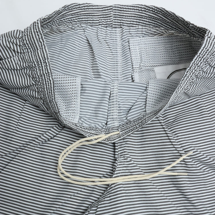 BURLAP OUTFITTER/   TRACK SHORT / トラックショーツ WHITE*CHARCOAL STRIPE