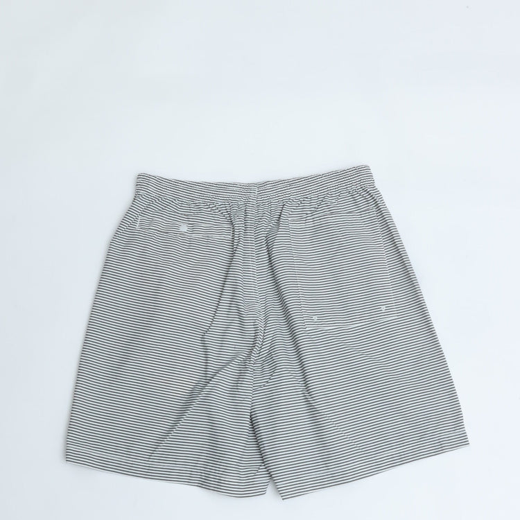 BURLAP OUTFITTER/   TRACK SHORT / トラックショーツ WHITE*CHARCOAL STRIPE