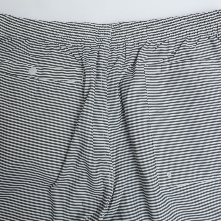 BURLAP OUTFITTER/   TRACK SHORT / トラックショーツ WHITE*CHARCOAL STRIPE