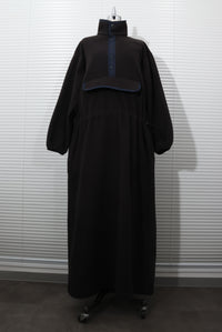 MEYAME / FLLECE SNAP LONG DRESS OLIVE