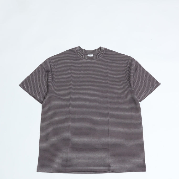 Yonetomi / NEW BASIC GARMENT DYED BORDER T-SHIRT 12GRAY*WHITE