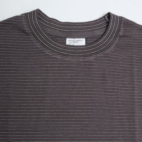 Yonetomi / NEW BASIC GARMENT DYED BORDER T-SHIRT 12GRAY*WHITE