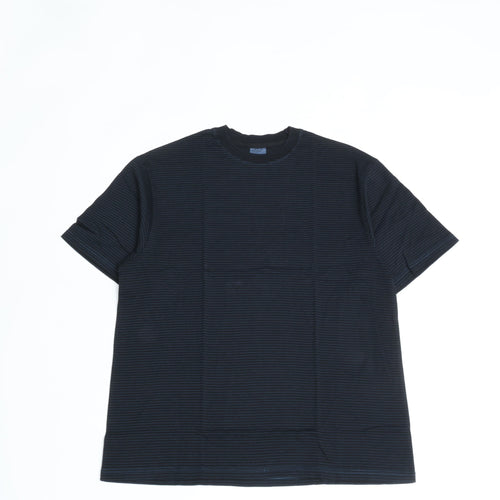 Yonetomi / NEW BASIC GARMENT DYED BORDER T-SHIRT 14BLACK*NAVY