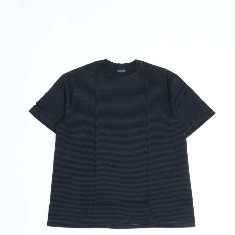 Yonetomi / NEW BASIC GARMENT DYED BORDER T-SHIRT 14BLACK*NAVY