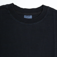 Yonetomi / NEW BASIC GARMENT DYED BORDER T-SHIRT 14BLACK*NAVY