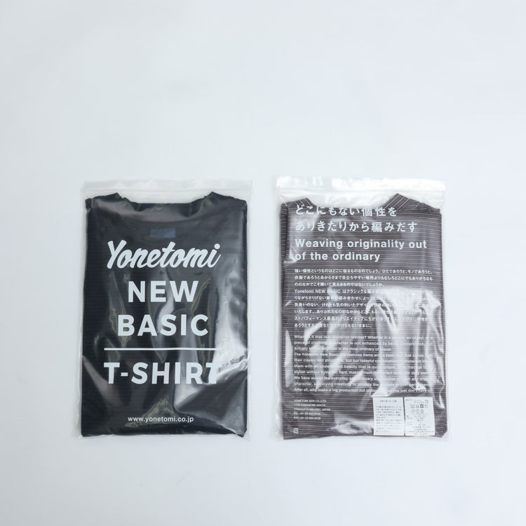 Yonetomi / NEW BASIC GARMENT DYED BORDER T-SHIRT 14BLACK*NAVY