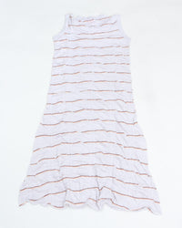 MEYAME　TUCKED JACQUARD BORDER SLEEVELESS DRESS MEY-2403 HEATHERGREY