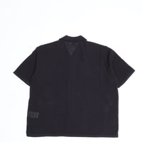 Yonetomi / COTTON SUKASHI KNIT SHIRT 14BLACK