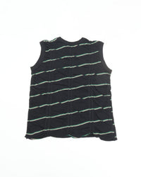 MEYAME　TUCKED JACQUARD BORDER SLEEVELESS MEY-2404 BLACK