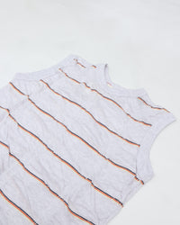 MEYAME　TUCKED JACQUARD BORDER SLEEVELESS MEY-2404 HEATHER GREY