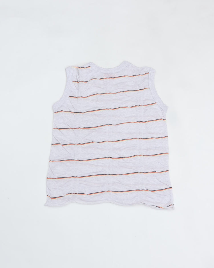 MEYAME　TUCKED JACQUARD BORDER SLEEVELESS MEY-2404 HEATHER GREY