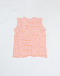 MEYAME　TUCKED JACQUARD BORDER SLEEVELESS MEY-2404 PINK