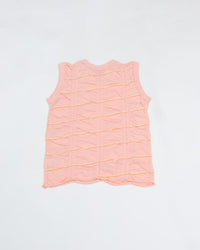 MEYAME　TUCKED JACQUARD BORDER SLEEVELESS MEY-2404 PINK