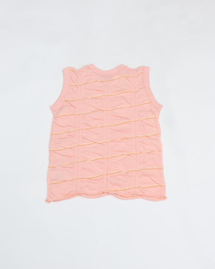 MEYAME　TUCKED JACQUARD BORDER SLEEVELESS MEY-2404 PINK
