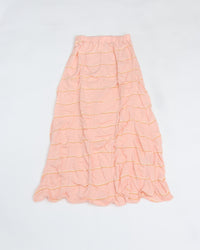 MEYAME TUCKED JACQUARD BORDER SKIRT MEY-2432 PINK