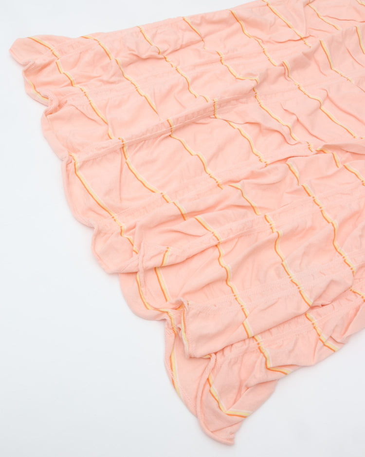 MEYAME TUCKED JACQUARD BORDER SKIRT MEY-2432 PINK