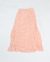 MEYAME TUCKED JACQUARD BORDER SKIRT MEY-2432 PINK
