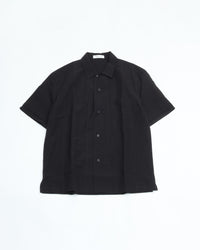 THE HINOKI　COTTON LINEN HALF SLEEVE SHIRT TH26S-30 BLACK
