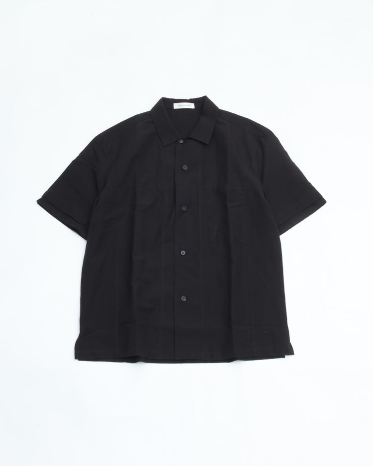 THE HINOKI　COTTON LINEN HALF SLEEVE SHIRT TH26S-30 BLACK