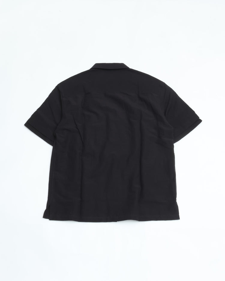 THE HINOKI　COTTON LINEN HALF SLEEVE SHIRT TH26S-30 BLACK