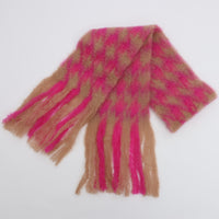 MANTAS EZCARAY / PATA DE GALLO モヘアストール Ⅳ PINK