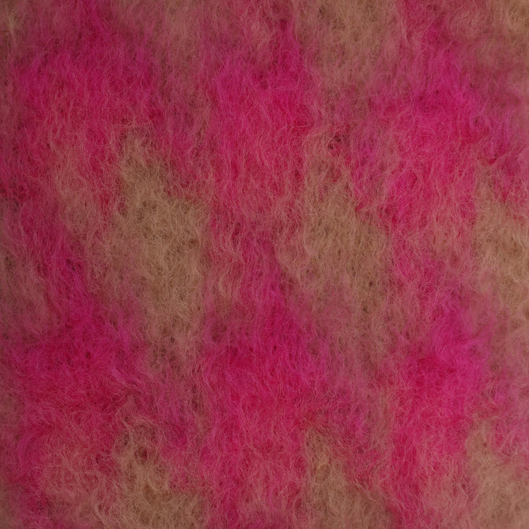 MANTAS EZCARAY / PATA DE GALLO モヘアストール Ⅳ PINK