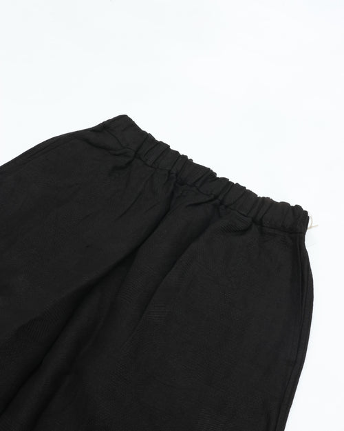 MITTAN Linen Hemp Jacquard Pants PT-150 Black