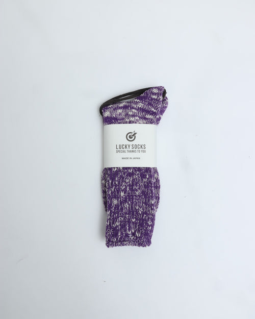 ラッキーソックス / ミックスリブソックス パープル