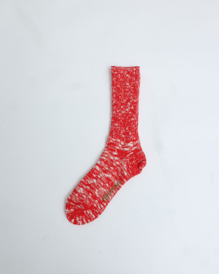 ラッキーソックス / ミックスリブソックス レッド