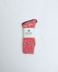 ラッキーソックス / ミックスリブソックス ピンク