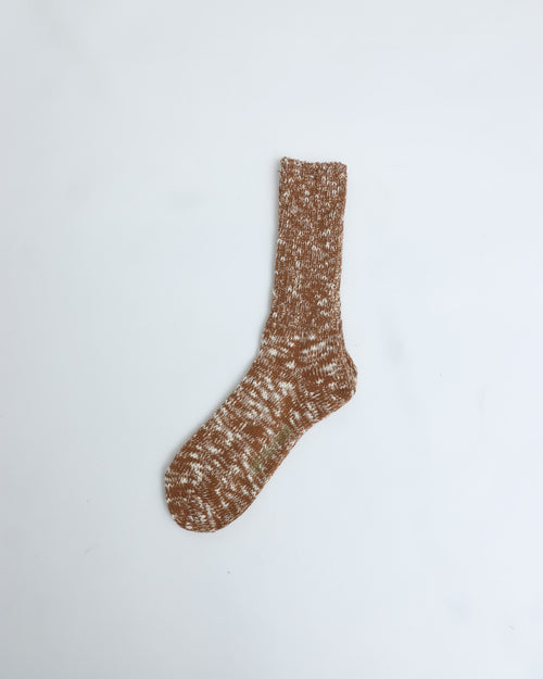 Lucky Socks / Mixed Rib Socks Brown