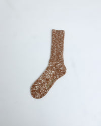 ラッキーソックス / ミックスリブソックス ブラウン