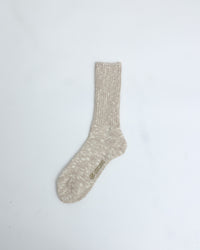 ラッキーソックス / ミックスリブソックス グレージュ