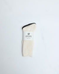 ラッキーソックス / ミックスリブソックス オフホワイト