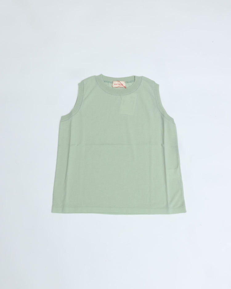 MEYAME / COTTON KNIT SLEEVELESS GREEN