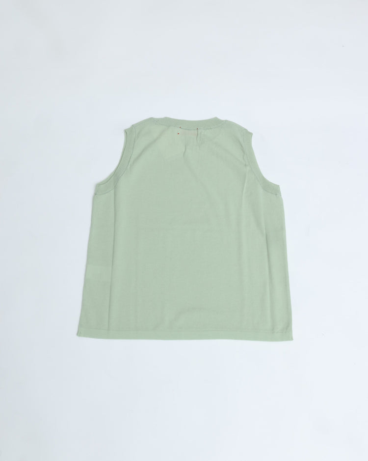 MEYAME / COTTON KNIT SLEEVELESS GREEN