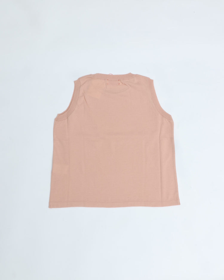MEYAME / COTTON KNIT SLEEVELESS PINK