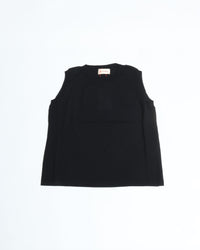 MEYAME / COTTON KNIT SLEEVELESS BLACK