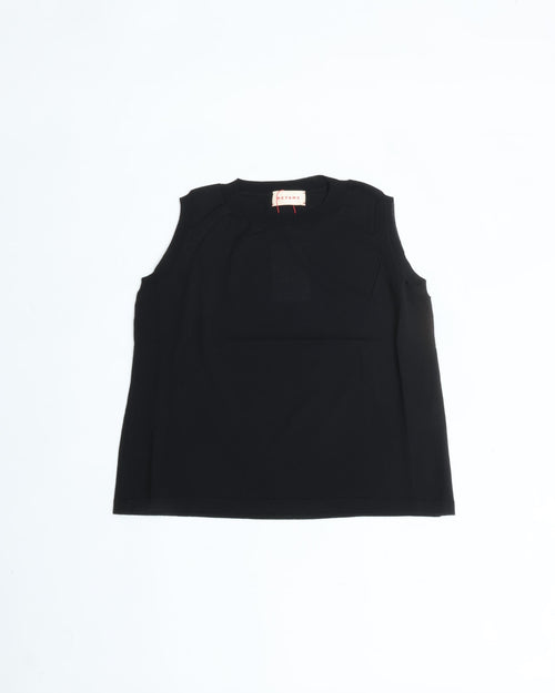 MEYAME / COTTON KNIT SLEEVELESS BLACK