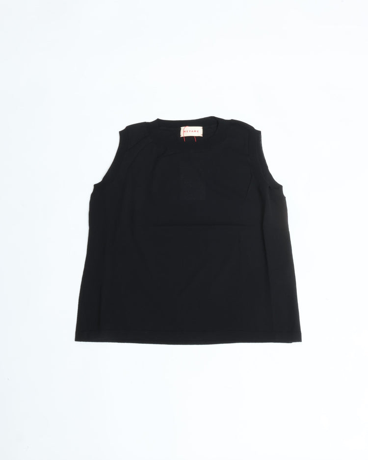 MEYAME / COTTON KNIT SLEEVELESS BLACK