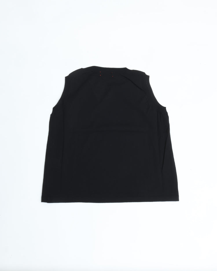 MEYAME / COTTON KNIT SLEEVELESS BLACK