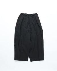 HAVERSACK / C/Lタイプライター ツープリーツ ワイドパンツ BLACK