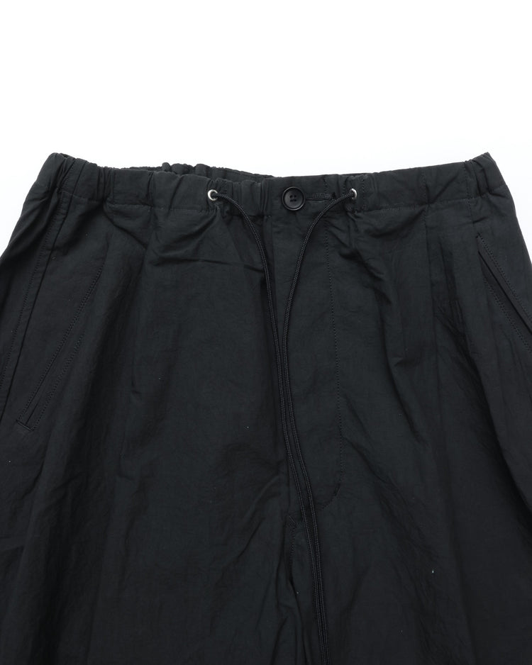 HAVERSACK / C/Lタイプライター ツープリーツ ワイドパンツ BLACK