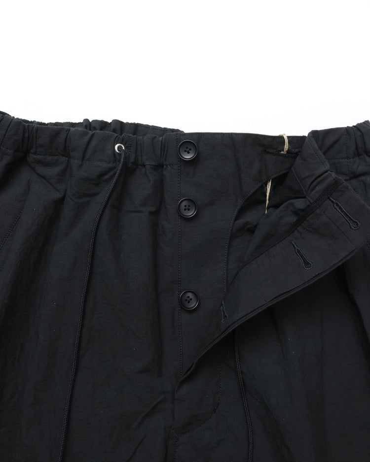 HAVERSACK / C/Lタイプライター ツープリーツ ワイドパンツ BLACK