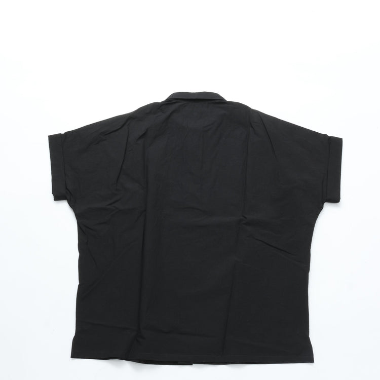 HAVERSACK / C/Lタイプライタードルマン半袖レギュラーシャツ BLACK