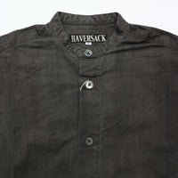 HAVERSACK / 墨染めブロード バンドカラー オーバーシャツ