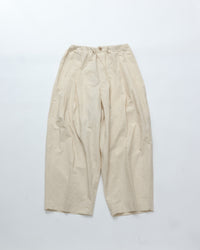 HAVERSACK / C/Lタイプライター ツープリーツ ワイドパンツ NATURAL