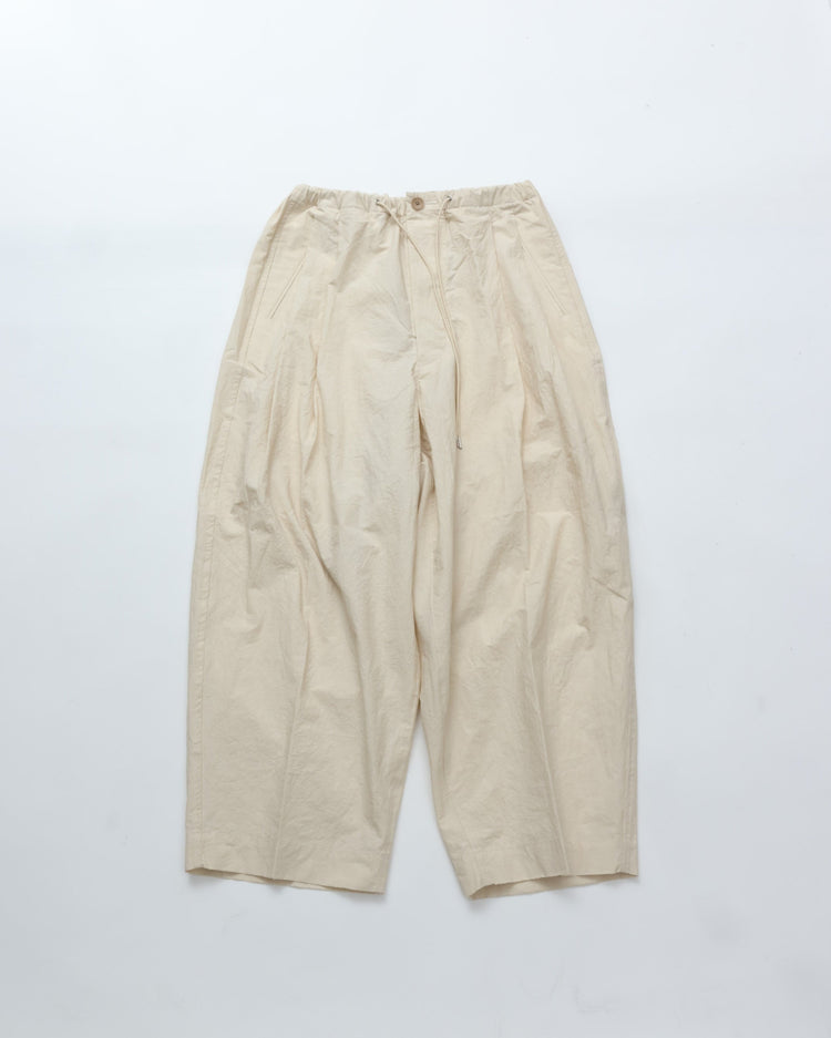 HAVERSACK / C/Lタイプライター ツープリーツ ワイドパンツ NATURAL