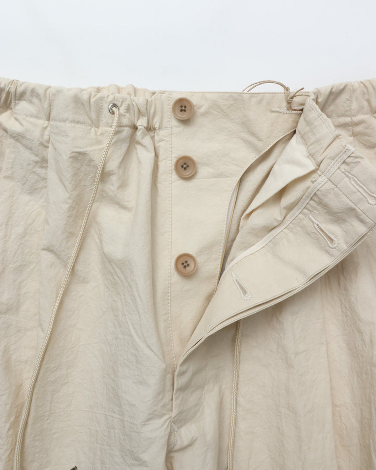 HAVERSACK / C/Lタイプライター ツープリーツ ワイドパンツ NATURAL